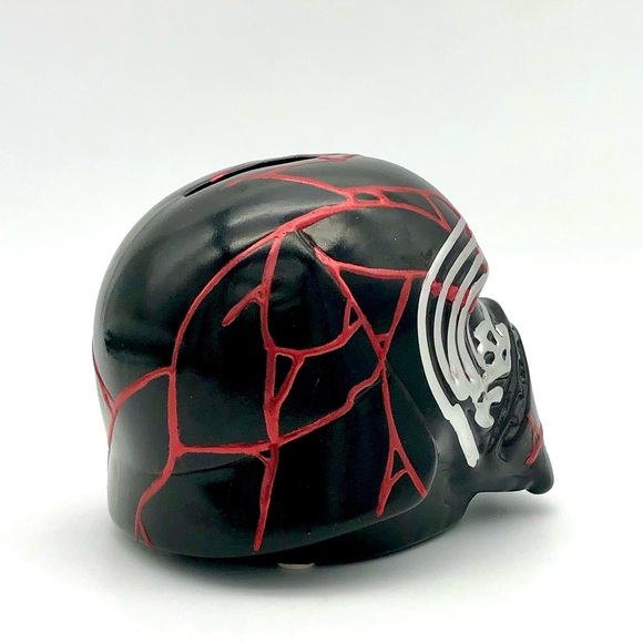 Custom Kylo Ren Helmet Kintsugi Ceramic Bank Star Wars The Rise Of Skywalker - Picture 8 of 17